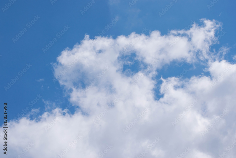 Group of clouds against a blue sky Group of clouds against a blue sky