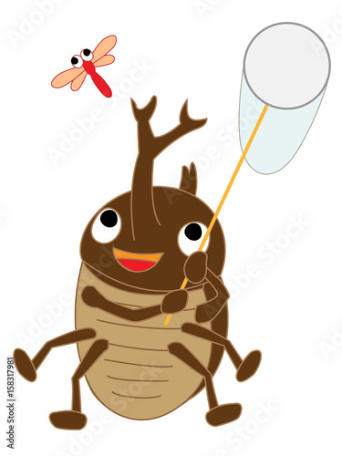 カブトムシの虫取り