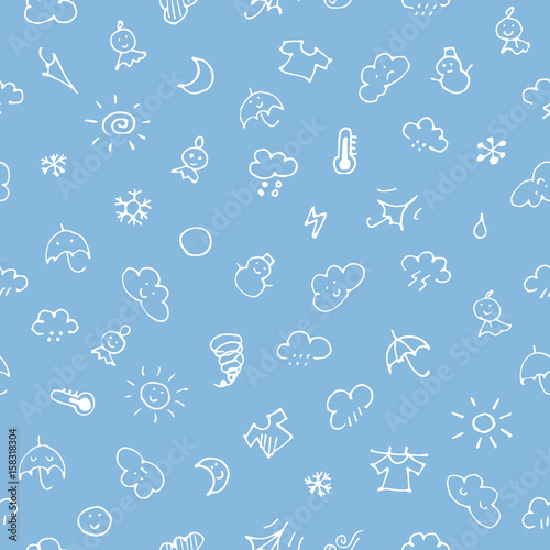 天気イラストの手描きスケッチ模様 Stock Vector Adobe Stock