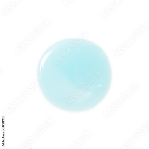 Blue cosmetic gel isolated on white