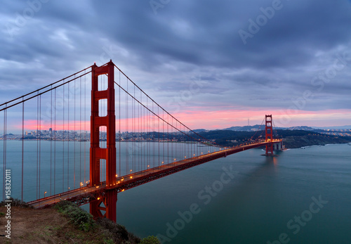 Golden Gate bridge in the early morning, San Francisco, California