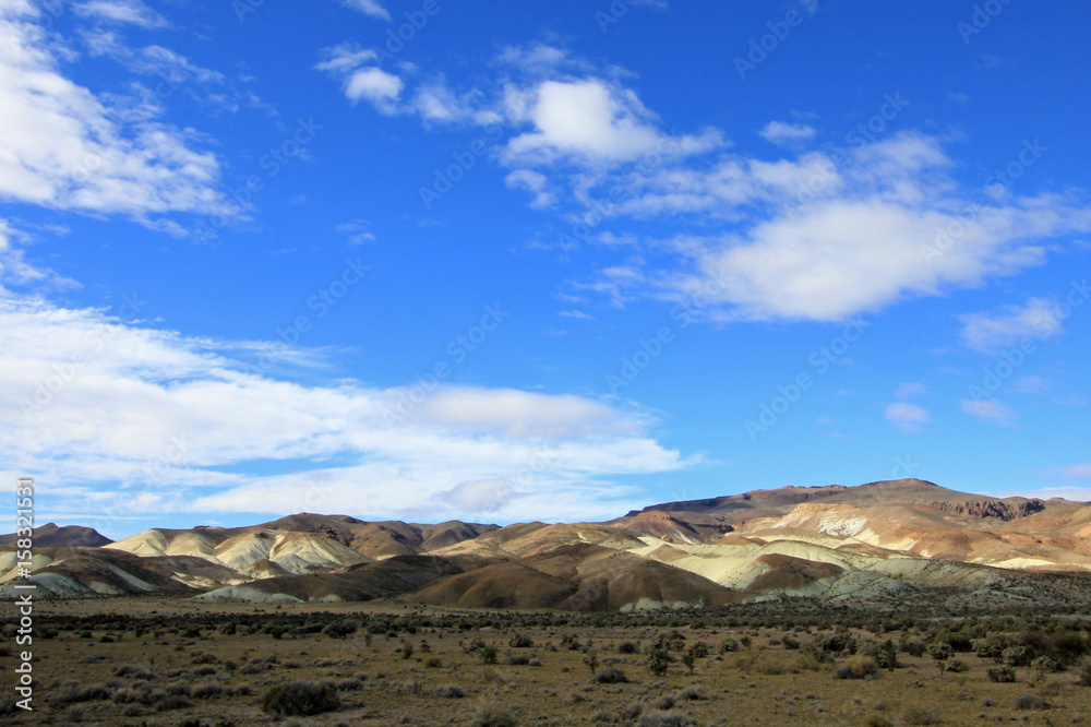Beautiful badlands in the Chubut valley, along route 12, Chubut, Argentina