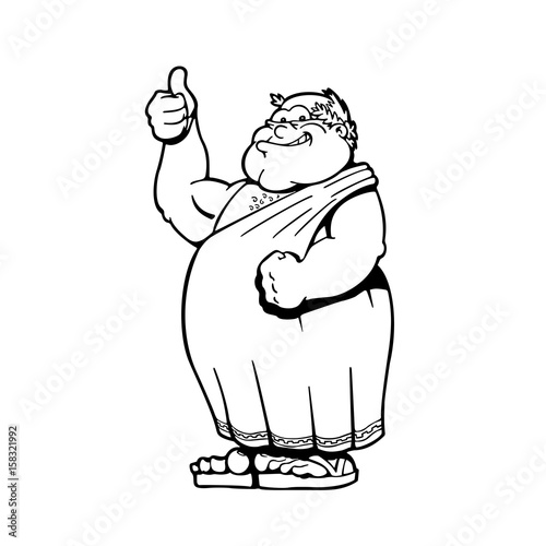 Roman Emperors Cartoons character . Vector Illustration.