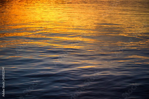 Surface of a water in lake during the sunset, Light is on the surface of water background