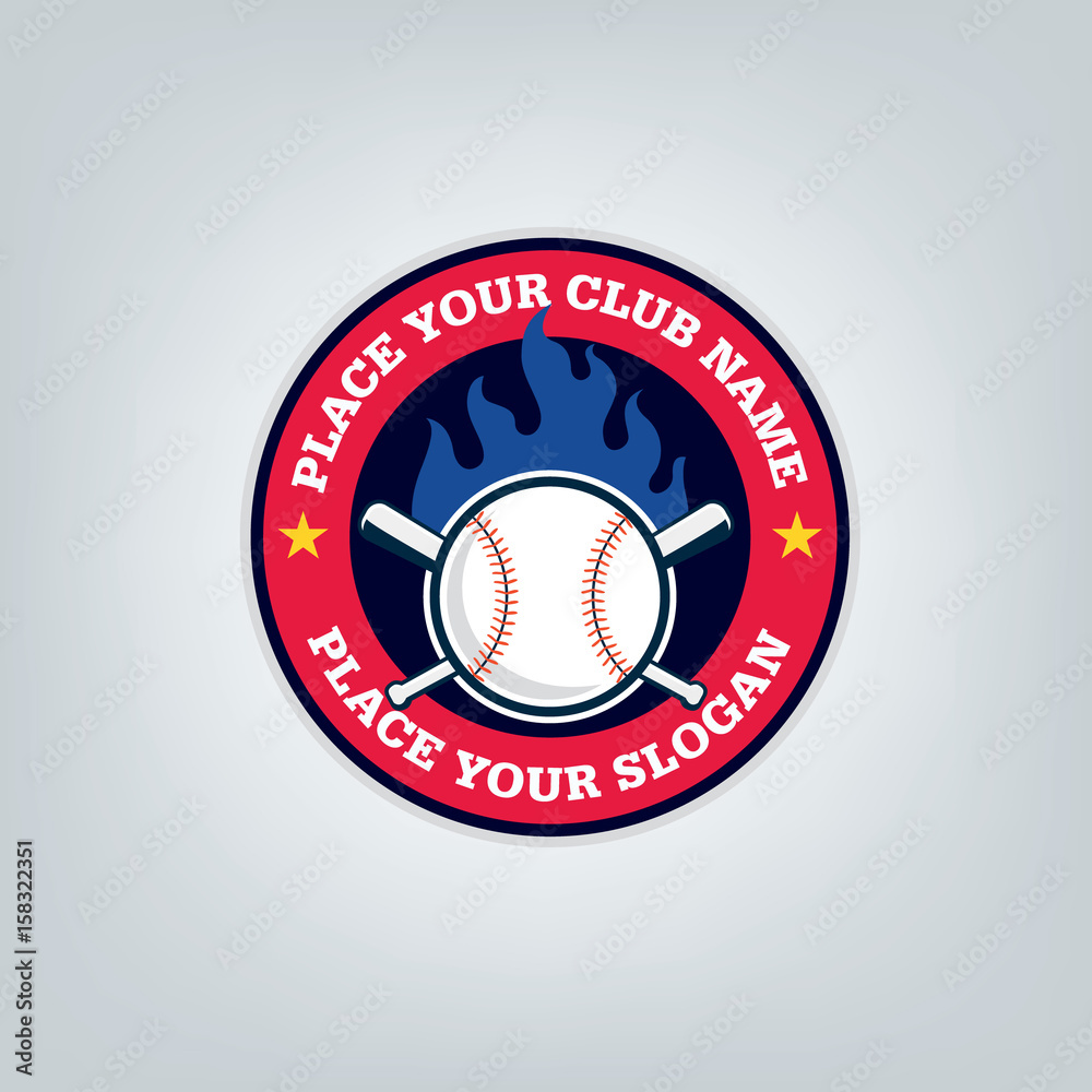 Vector of Baseball sport team logo design Vector of Baseball sport team logo design