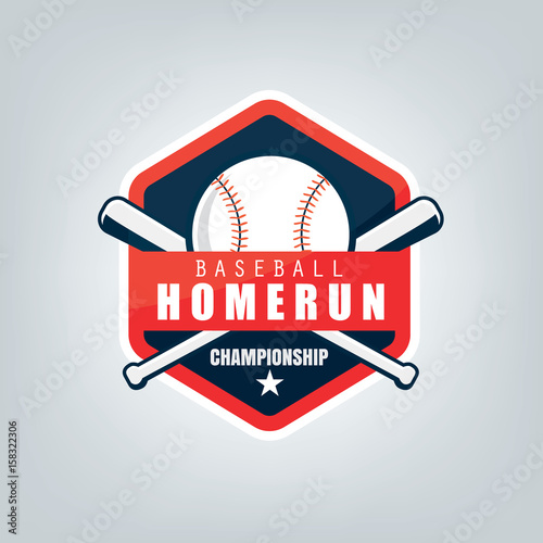 Vector of Baseball sport team logo design