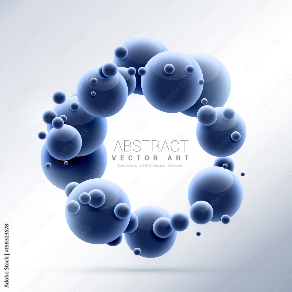 3d molecules frame abstract background