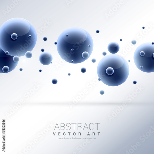 3d blue molecules abstract background