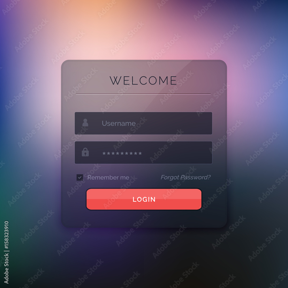 modern dark member login form template ui design modern dark member login form template ui design