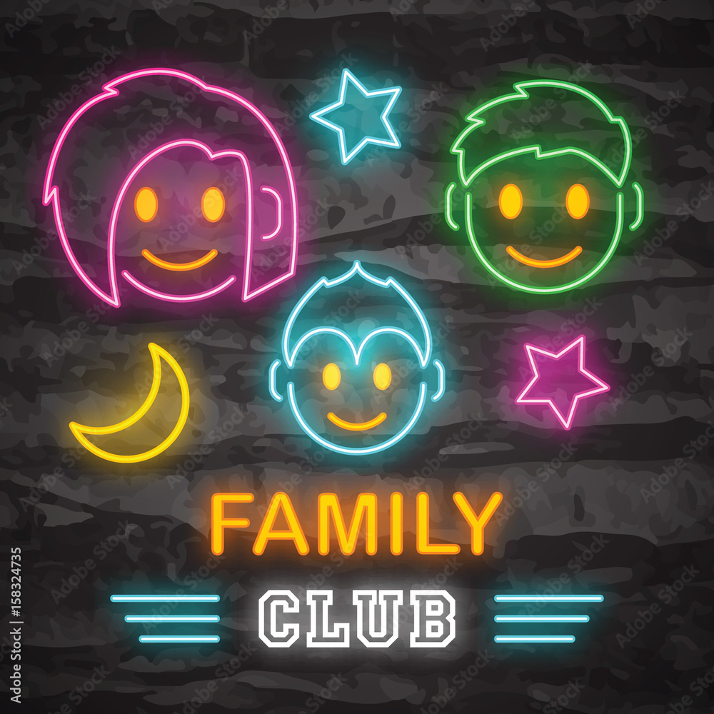 family neon logo