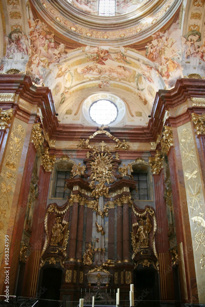 Interior of the main church in monastery in Melk, Austria Interior of the main church in monastery in Melk, Austria