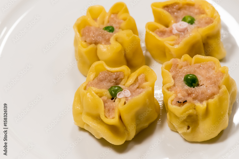 Dumplings of dough stuffed with fish Dumplings of dough stuffed with fish