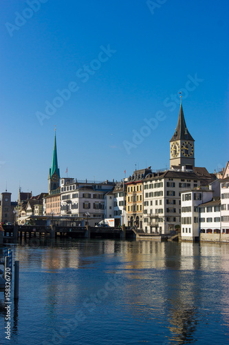 zurich city in clear sky day
