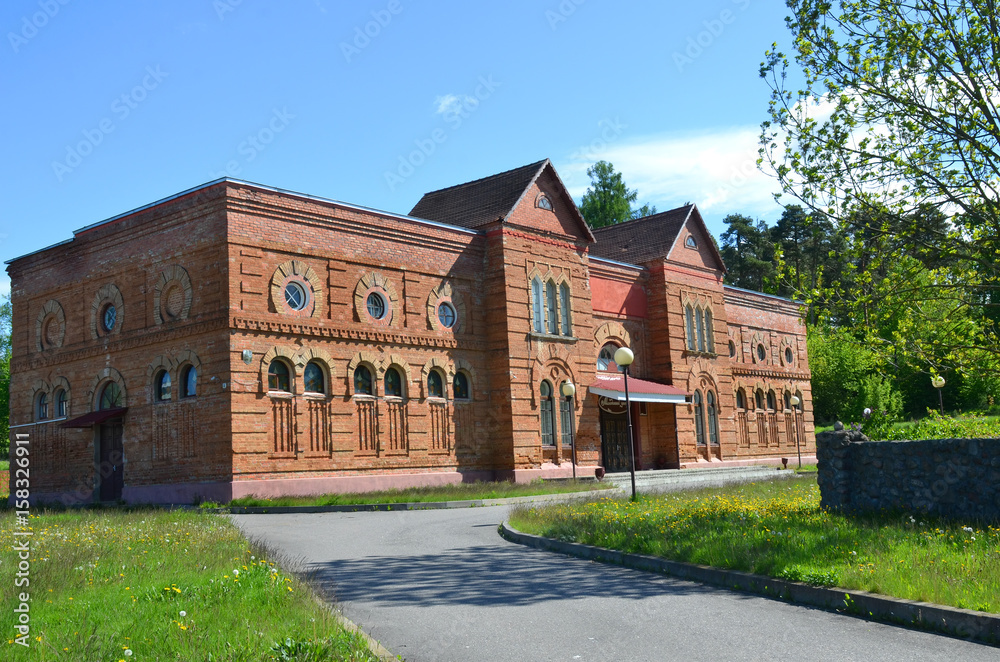 Belarus, Albertin Manor. Brick building built in the 1910s. There used to be stables. Belarus, Albertin Manor. Brick building built in the 1910s. There used to be stables.
