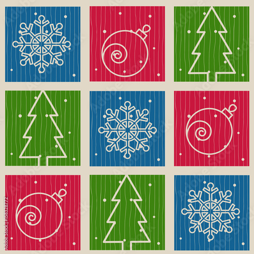 Seamless background for winter and christmas theme. Vector illustration.