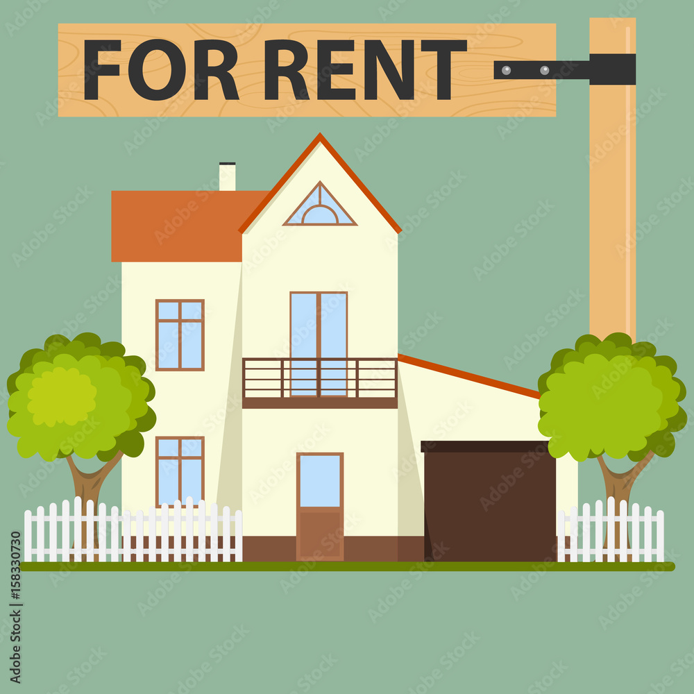 House for rent, rental property icon