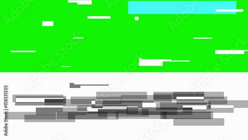 Glitchy digital noise with message no signal