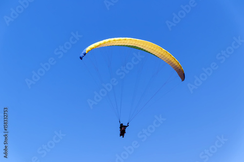 Paragliding in Israel one person in the sky