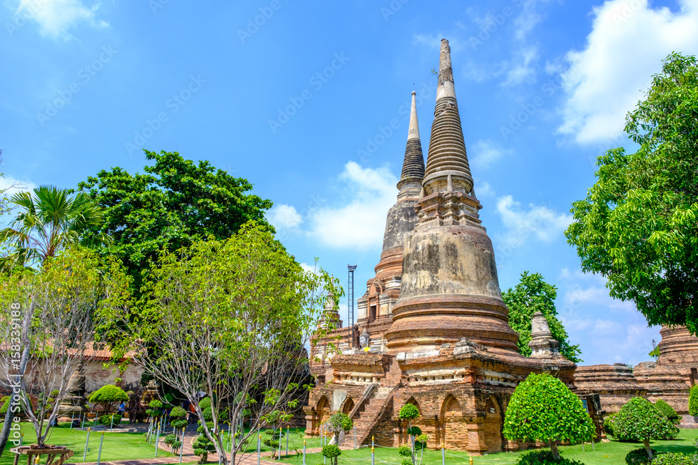 Pagoda at Wat Yai Chaimongkol, Ayutthaya, Thailand