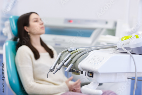Young female patient in dentist office