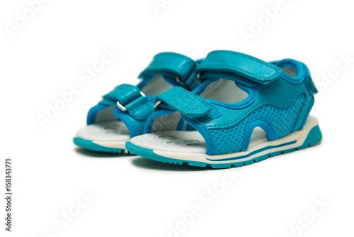 Baby shoes isolated on the white background