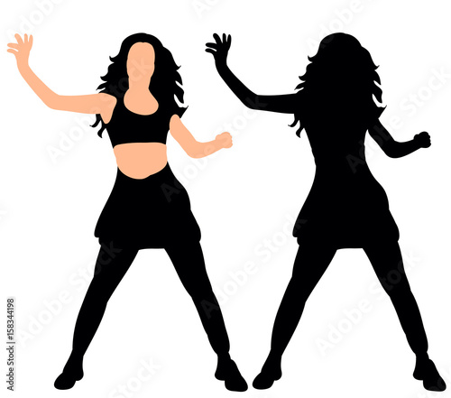 silhouette of a girl dancing a dance