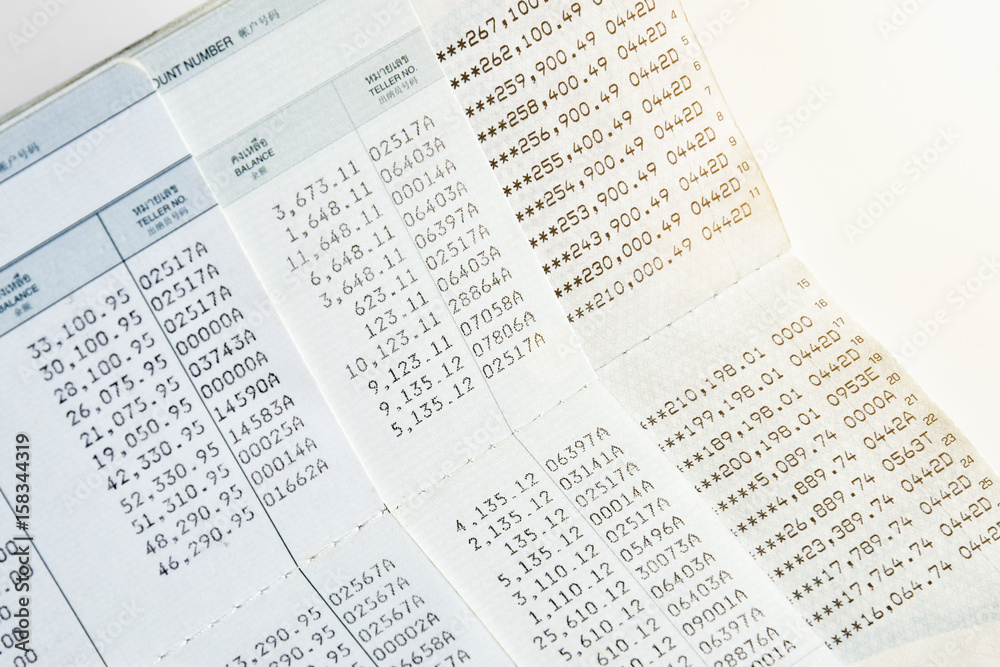personal bank saving account book personal bank saving account book