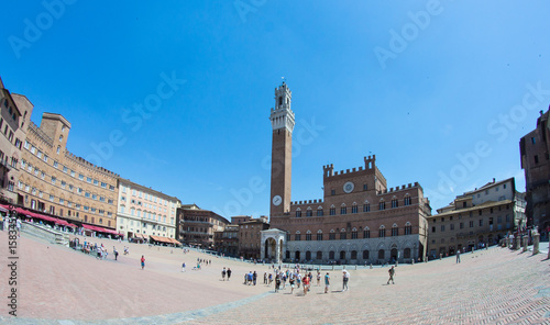 Obraz na płótnie Siena - Piazza del Campo w salonie