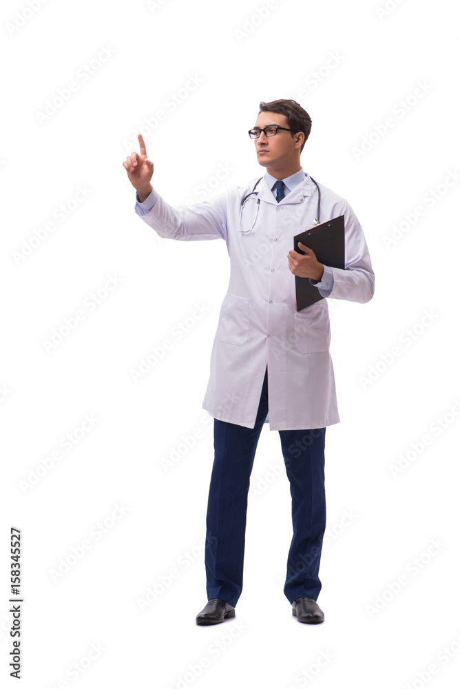 Young doctor isolated on white background Young doctor isolated on white background