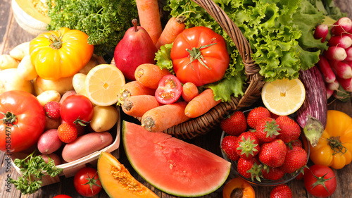 raw fruit and vegetable