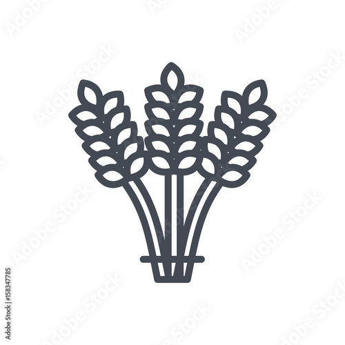 Trading Business Grain Wheat Agriculture line Icon