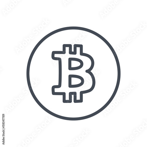 Trading Business Bitcoin Cryptocurrency line Icon