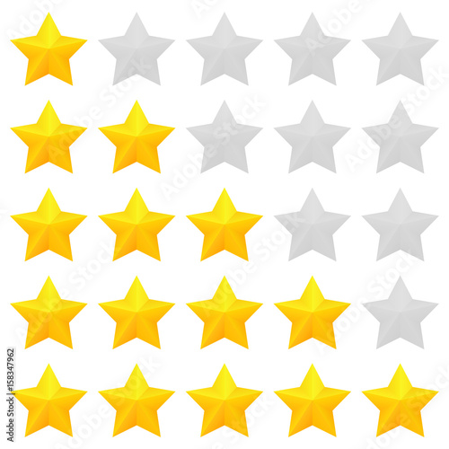 Golden stars rating