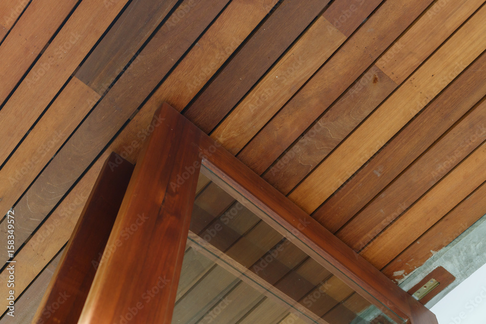 Obraz premium wood plank pendant ceiling