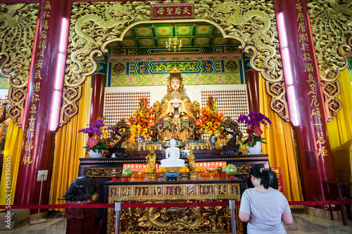 Photography View of traditional Chinese temple in Kuala Lumpur, Malaysia