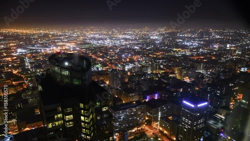 Wallpaper Mural  Los Angeles Downtown Aerial Time Lapse 10 Night Cityscape Traffic Torontodigital.ca