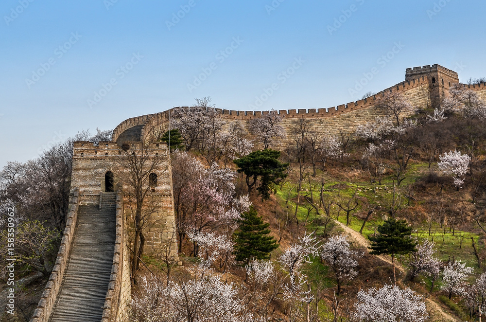 great wall of china in badaling, china