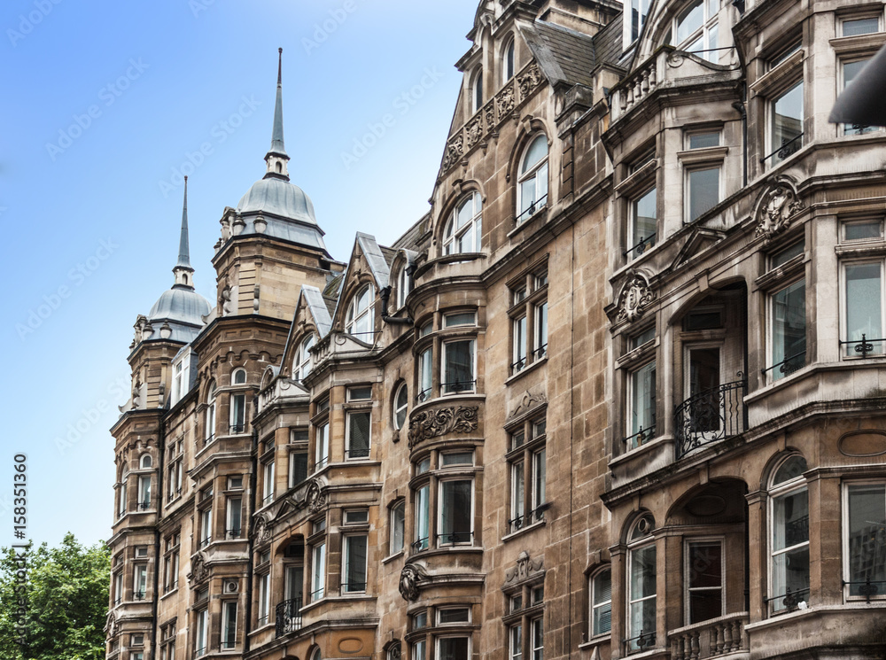 historic building facade in London, England