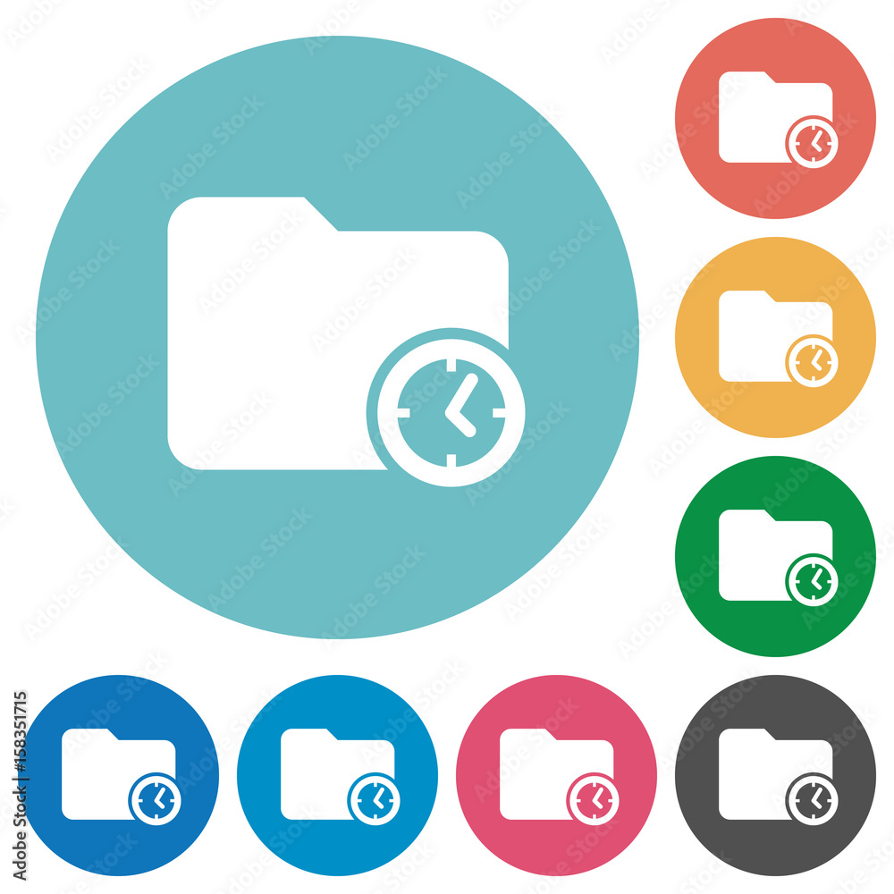Directory creation time flat round icons Directory creation time flat round icons