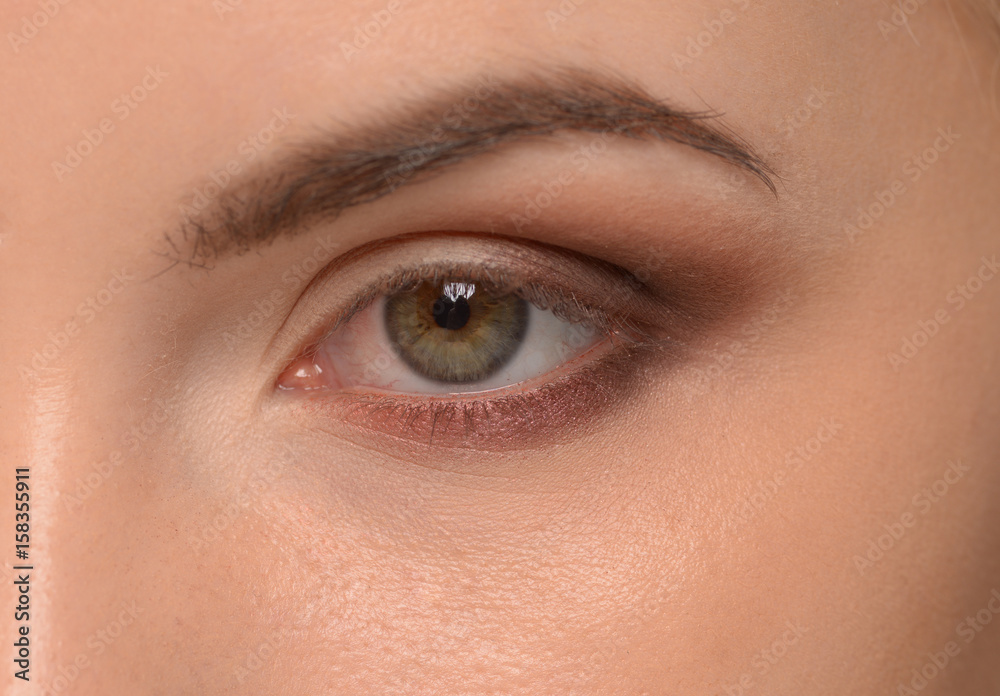 Closeup of beautiful woman eye with makeup Closeup of beautiful woman eye with makeup