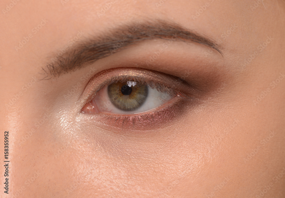 Closeup of beautiful woman eye with makeup Closeup of beautiful woman eye with makeup