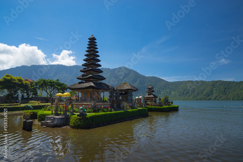 Ulun Danu temple complex at Lake Bratan in Bedugul  Bali  Indonesia.