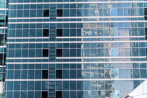 Wallpaper Mural window reflections at the glass facade of an office building Torontodigital.ca