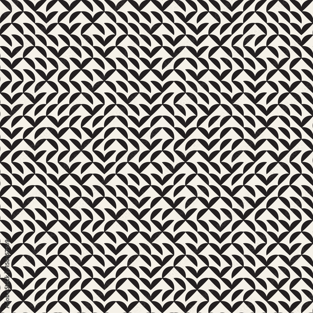 Fototapeta premium Irregular Maze Line. Abstract Geometric Background Design. Vector Seamless Black and White Pattern.