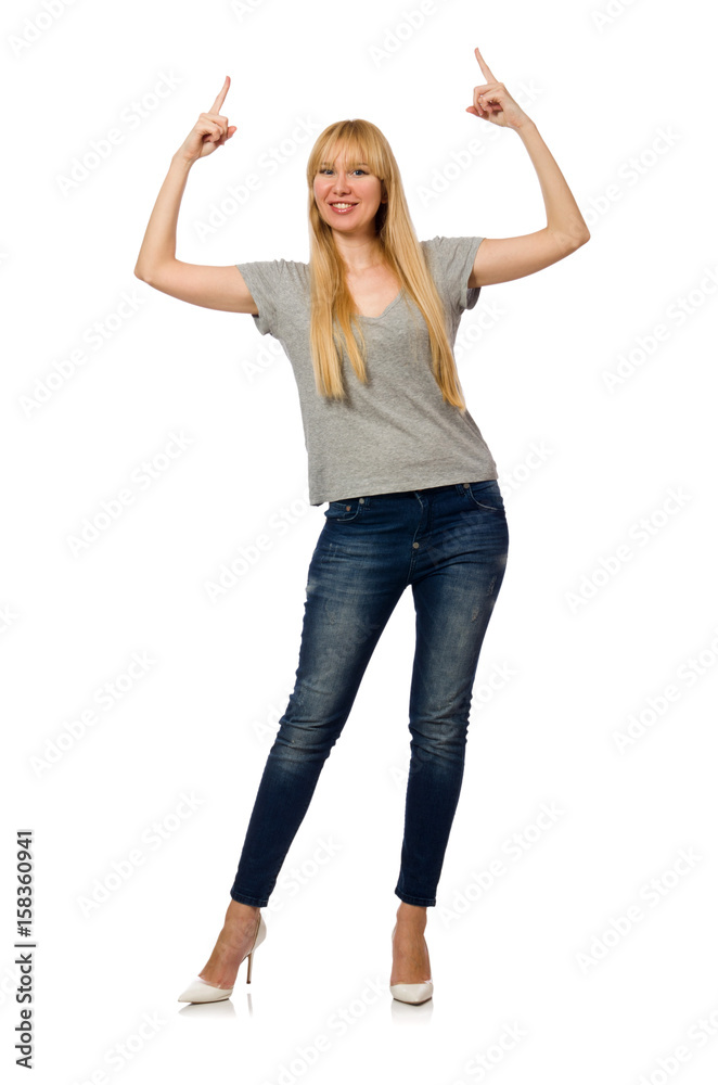 Nice woman model isolated on the white background Nice woman model isolated on the white background