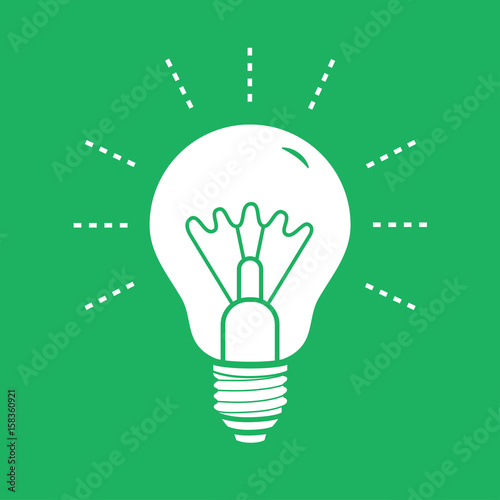 Light bulb green icon