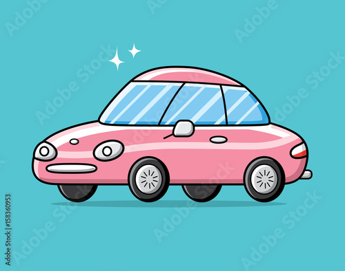 Pink luxury sports car
