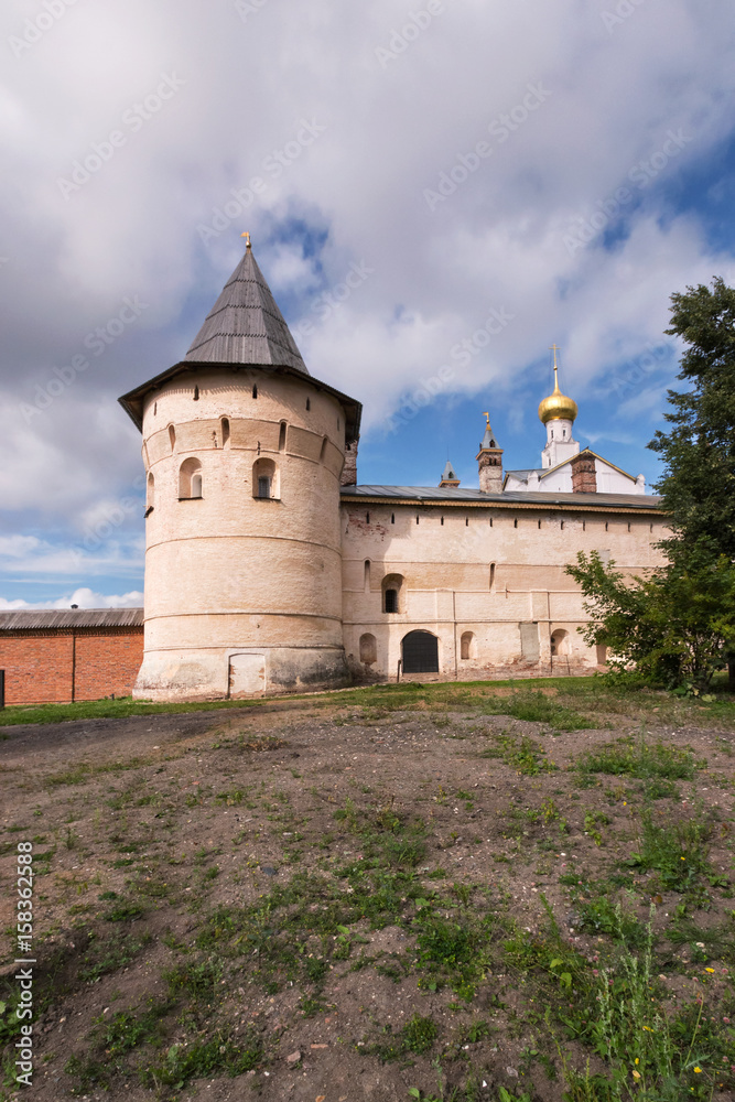 Views of the towers and walls of Kremlin in Rostov the Great.