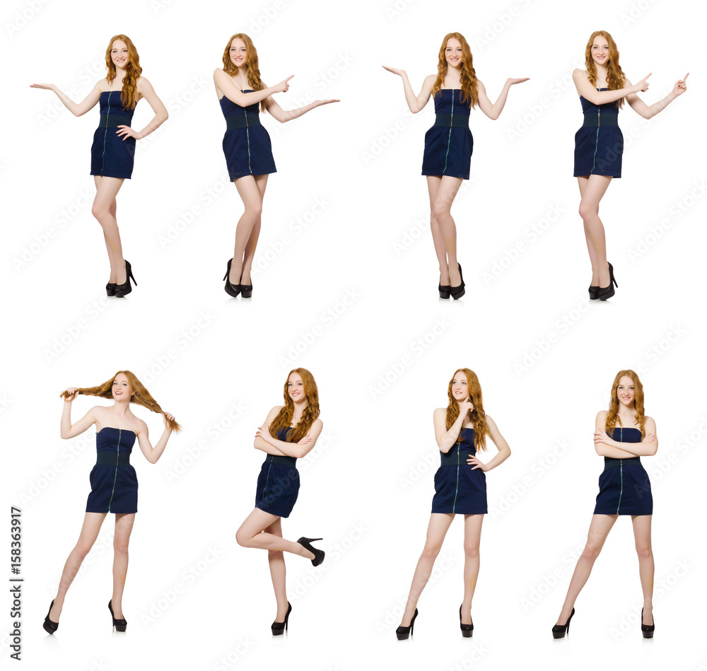 Fototapeta premium Woman isolated on the white background