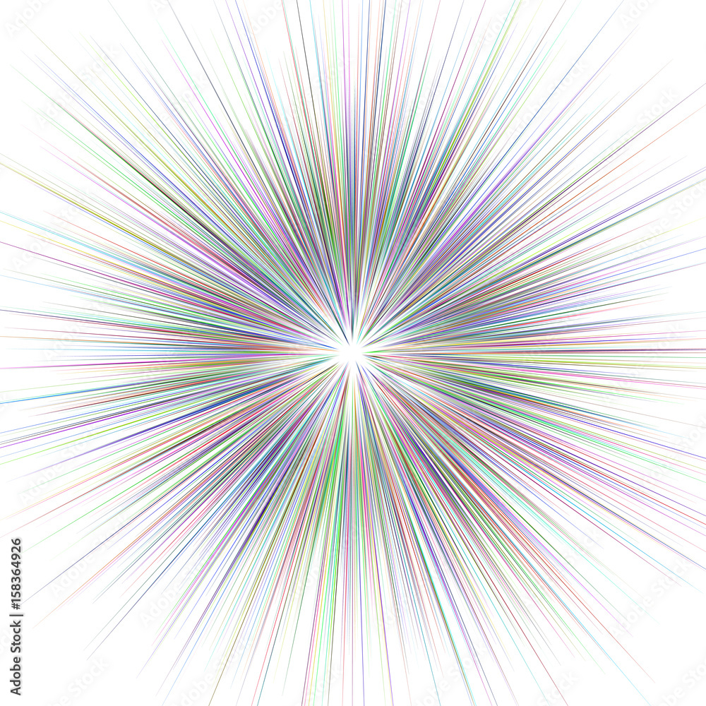 Fototapeta premium Abstract multicolored explosion background - vector graphic